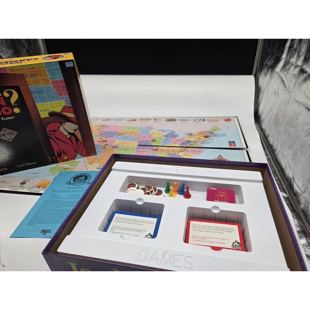 Where in the USA is Carmen Sandiego? The Mystery Geography Board Game Complete